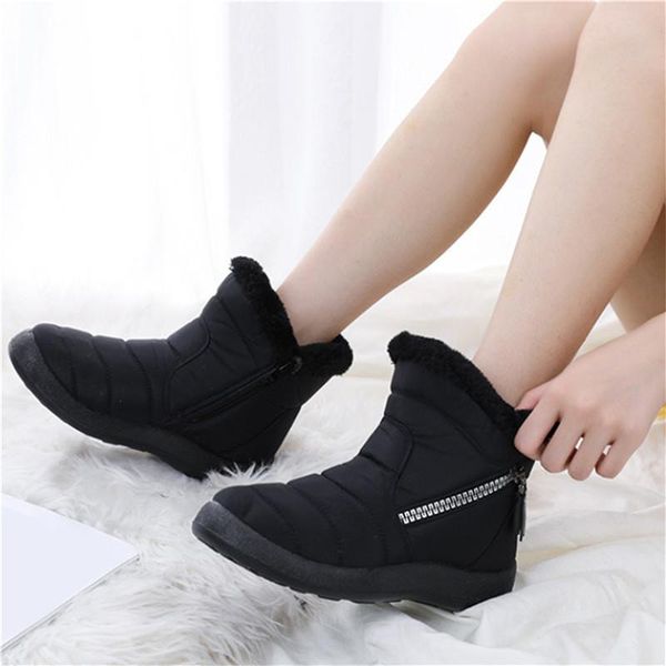 boots women 2021 winter for lady waterproof warm snow zipper ankle low heels shoes female, Black
boots women 2021 winter for lady waterproof warm snow zipper ankle low heels shoes female, Black