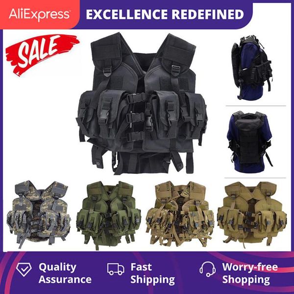 tactical 97 seal chest rig molle hunting plate carrier body armor paintball field cs combat -vest, Camo;black
tactical 97 seal chest rig molle hunting plate carrier body armor paintball field cs combat -vest, Camo;black