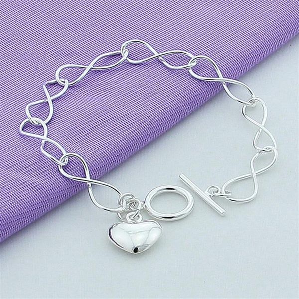 charm bracelets 925 silver to twist figure 8 shape heartl pendant bracelet for men & women fashion jewelry weddingannivesar, Golden;silver
charm bracelets 925 silver to twist figure 8 shape heartl pendant bracelet for men & women fashion jewelry weddingannivesar, Golden;silver