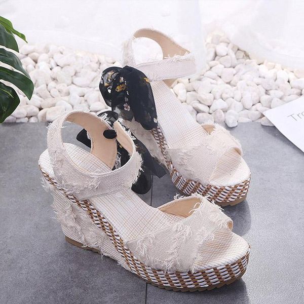 summer shoes ladies wedge sandals 2021 new woman mixed color ankle strap platform ladies fashion open toe short plush sandal, Black
summer shoes ladies wedge sandals 2021 new woman mixed color ankle strap platform ladies fashion open toe short plush sandal, Black