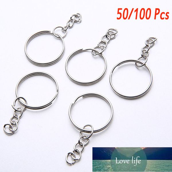 50pcs split ring with short chain key rings key chains women men polished silver color 25mm diy keyring keychain 
50pcs split ring with short chain key rings key chains women men polished silver color 25mm diy keyring keychain
