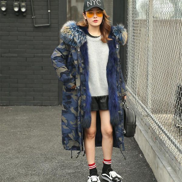 women's fur & faux quality fashion raccoon high jacket real collar hooded coats female winter parkas mujer zjt509, Black
women's fur & faux quality fashion raccoon high jacket real collar hooded coats female winter parkas mujer zjt509, Black