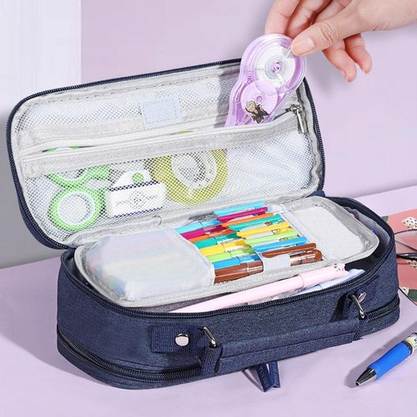 storage bags canvas double layer pencil case large capacity school student kids make up bag pen box pouch stationery gift supply
storage bags canvas double layer pencil case large capacity school student kids make up bag pen box pouch stationery gift supply