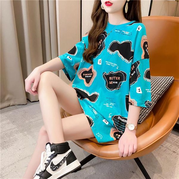 women's t-shirt korean style t-shirts for women loose short sleeve round neck printed ladies tee oversize clothes ns4755, White
women's t-shirt korean style t-shirts for women loose short sleeve round neck printed ladies tee oversize clothes ns4755, White