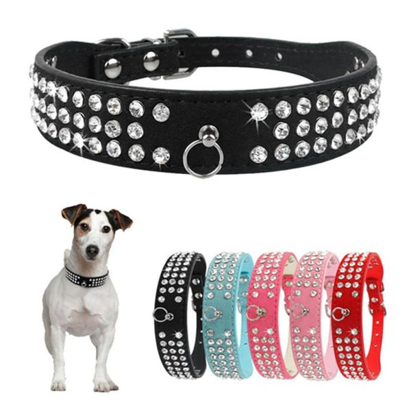 dog collars & leashes rhinestone suede leather pet collar bling crystal for small medium large
dog collars & leashes rhinestone suede leather pet collar bling crystal for small medium large