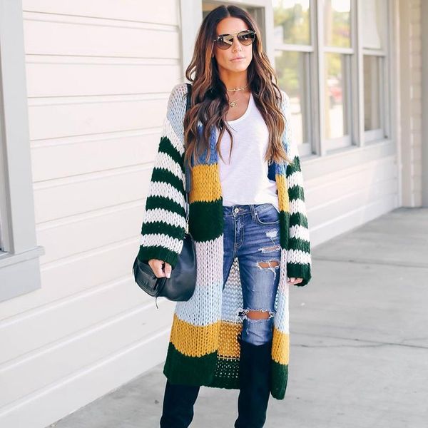 women's jackets women plus size flared long sleeve knitted cardigan colorblock stripes crochet sweater coat knee length casual loose op, Black;brown
women's jackets women plus size flared long sleeve knitted cardigan colorblock stripes crochet sweater coat knee length casual loose op, Black;brown