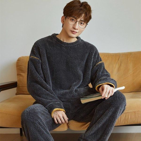 men's sleepwear winter thicken warm flannel pajamas sets for men long sleeve +pants male plus size pyjamas, Black;brown
men's sleepwear winter thicken warm flannel pajamas sets for men long sleeve +pants male plus size pyjamas, Black;brown