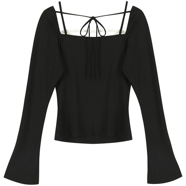 women's t-shirt long women sleeve t shirt sweet flare bowknot square collar lace up casual short tees spring female black shirts, White
women's t-shirt long women sleeve t shirt sweet flare bowknot square collar lace up casual short tees spring female black shirts, White