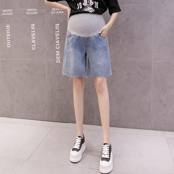 maternity bottoms 6605# pants summer half high waist support abdomen elastic belly trousers, White
maternity bottoms 6605# pants summer half high waist support abdomen elastic belly trousers, White