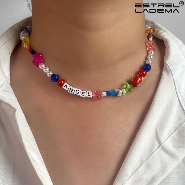 chains korean angel letter crystal beads choker necklace for women candy colors flower strawberry pearl beaded necklaces collar jewelry, Silver
chains korean angel letter crystal beads choker necklace for women candy colors flower strawberry pearl beaded necklaces collar jewelry, Silver