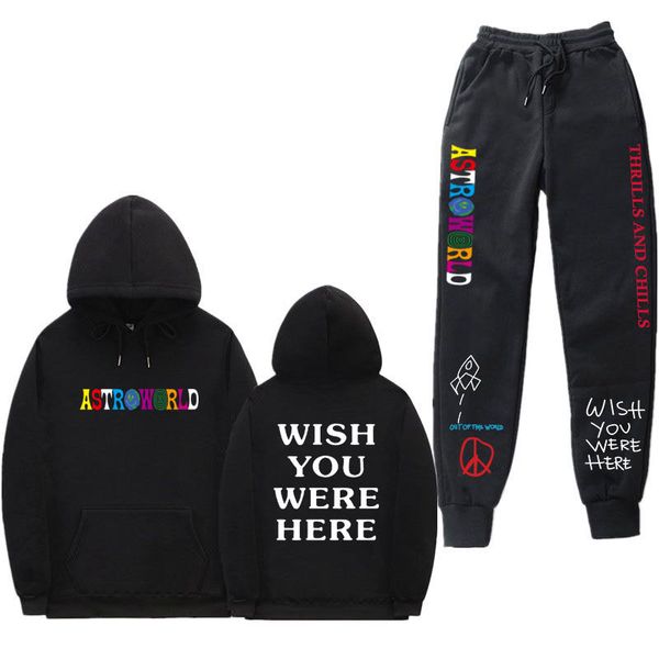 2021 new travis scott astroworld tracksuit set two pieces sweatshirts sportswear clothes winter hoodie autumn hoodies+pants men sets jdat, Black
2021 new travis scott astroworld tracksuit set two pieces sweatshirts sportswear clothes winter hoodie autumn hoodies+pants men sets jdat, Black