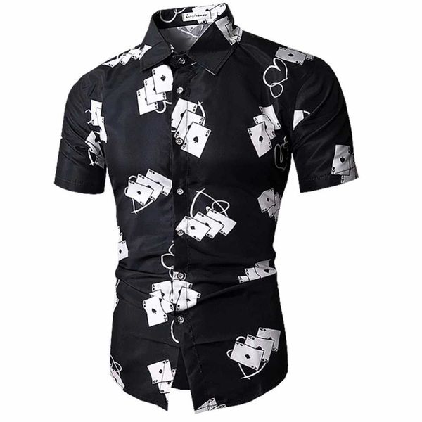 mens hawaiian shirt male casual camisa masculina printed beach shirts short sleeve brand clothing asian size 210721, White;black
mens hawaiian shirt male casual camisa masculina printed beach shirts short sleeve brand clothing asian size 210721, White;black