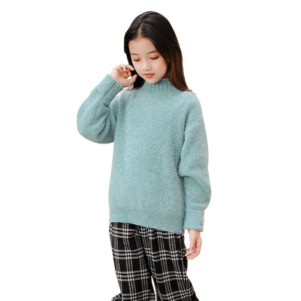 children's half-high collar sweater set 2020 autumn and winter new baby chinese big sweater solid color girl bottoming shirt, Blue
children's half-high collar sweater set 2020 autumn and winter new baby chinese big sweater solid color girl bottoming shirt, Blue