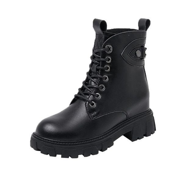 boots 2021 autumn genuine leather women platform internal increase lace-up ladies botas de mujer casual student shoes, Black
boots 2021 autumn genuine leather women platform internal increase lace-up ladies botas de mujer casual student shoes, Black