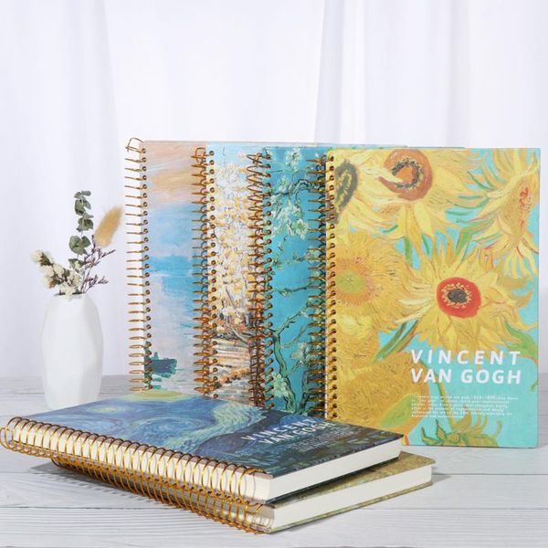 notepads 16k larger ruled notebook hardcover diary book exquisite thick paper famous painting pattern cover coil about 151 sheet, Purple;pink
notepads 16k larger ruled notebook hardcover diary book exquisite thick paper famous painting pattern cover coil about 151 sheet, Purple;pink