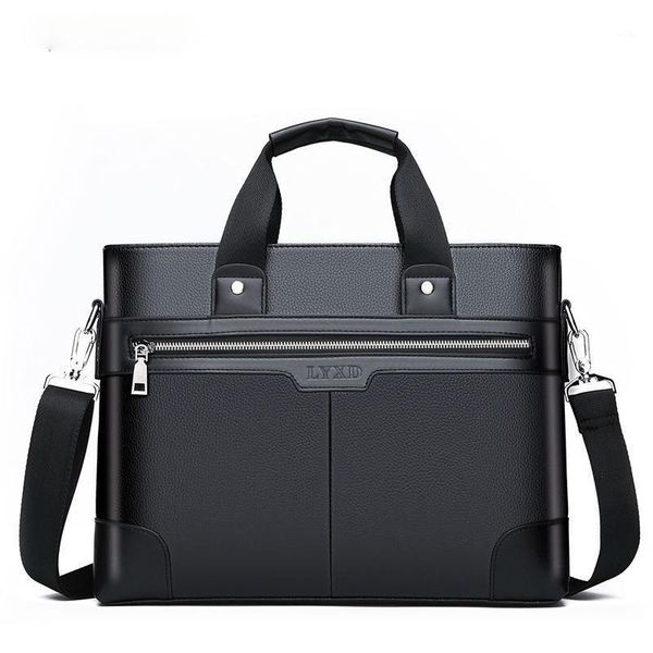 wallets men pu leather shoulder fashion business bags handbags black bag for document lapbriefcases1, Red;black