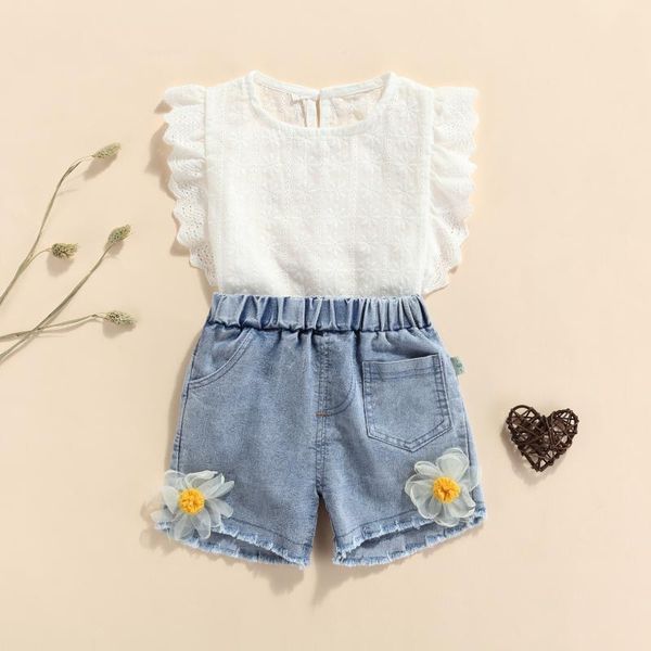 clothing sets focusnorm 2pcs infant kids girls sweet clothes 1-6y ruffles short sleeve lace hollow t shirts flowers denim shorts, White
clothing sets focusnorm 2pcs infant kids girls sweet clothes 1-6y ruffles short sleeve lace hollow t shirts flowers denim shorts, White