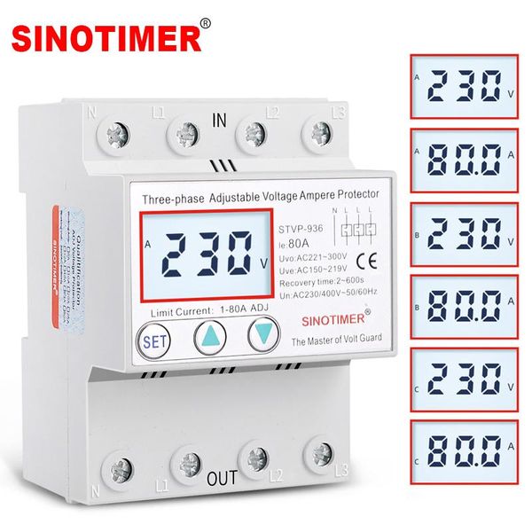 din rail 3 phase voltage relay 380v voltmeter ammeter over and under voltage monitor relays protector adjust current overvoltage
din rail 3 phase voltage relay 380v voltmeter ammeter over and under voltage monitor relays protector adjust current overvoltage