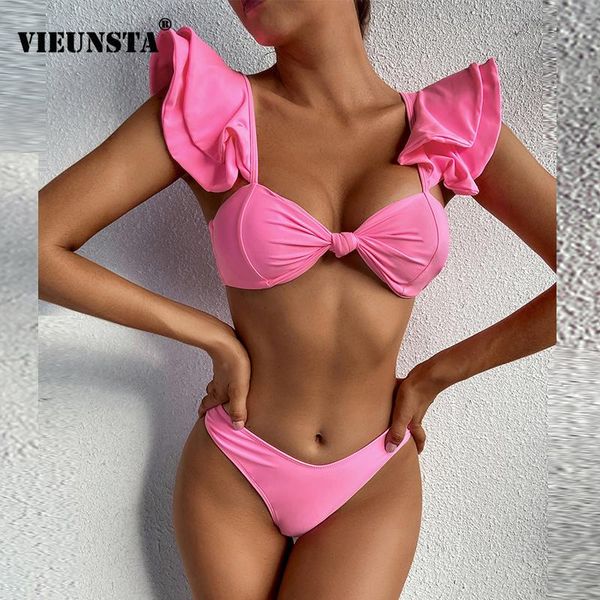 double ruffle short sleeve women's swimwear 2021 female strapless bandeau knot bikini set lady beach swimsuit bathing suits
double ruffle short sleeve women's swimwear 2021 female strapless bandeau knot bikini set lady beach swimsuit bathing suits