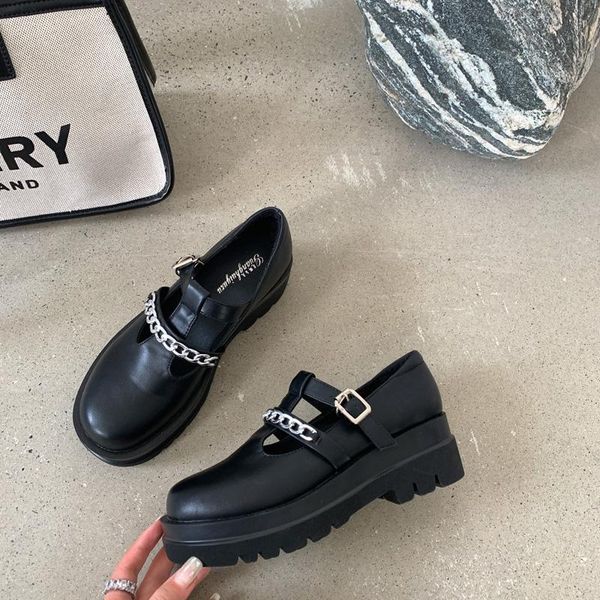 dress shoes wedges mary jane women metal chain round toe pump buckle platform slides heighten leather loafers sandalias mujer, Black
dress shoes wedges mary jane women metal chain round toe pump buckle platform slides heighten leather loafers sandalias mujer, Black