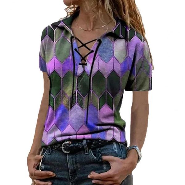 women's t-shirt plus size summer women casual loose contrast color printed v neck tee party fashion vintage elegant, White
women's t-shirt plus size summer women casual loose contrast color printed v neck tee party fashion vintage elegant, White