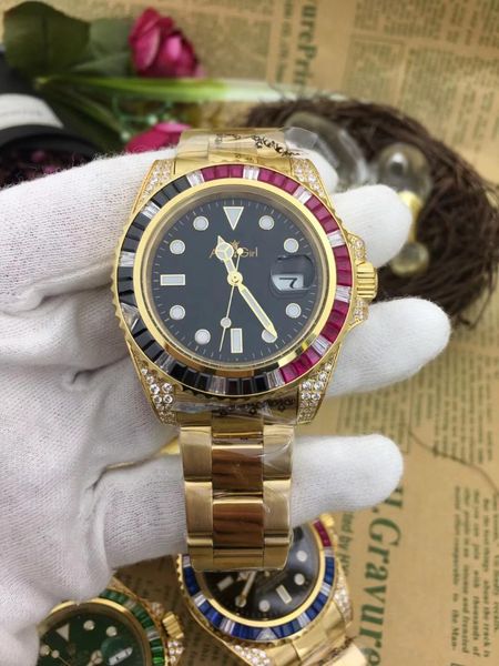 wristwatches classic men automatic mechanical rainbow diamonds stainless steel gold black blue green gent's watch sub, Slivery;brown
wristwatches classic men automatic mechanical rainbow diamonds stainless steel gold black blue green gent's watch sub, Slivery;brown