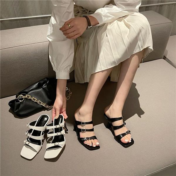 summer belt buckle tide ins sandals square head fashion ladies sandals pu buckle thin roman outdoor party high heels, Black
summer belt buckle tide ins sandals square head fashion ladies sandals pu buckle thin roman outdoor party high heels, Black