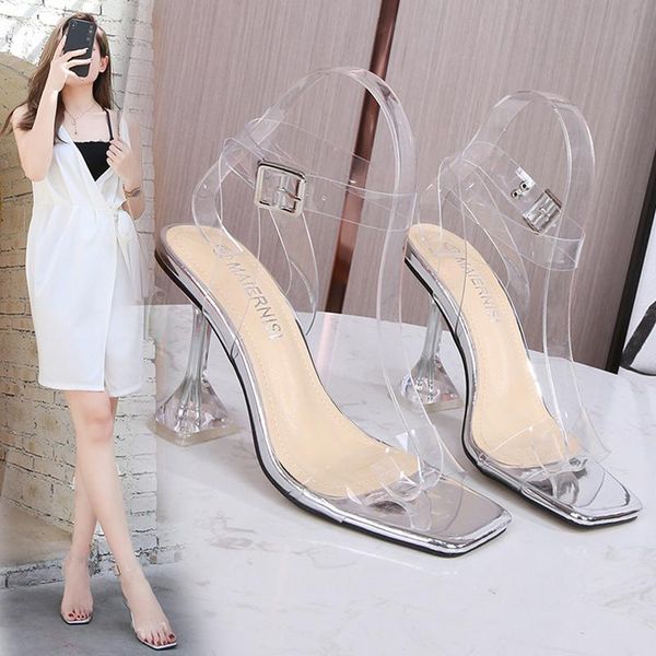 sandals casual high heel 2021 women's light color crystal fashion plus size gladiator buckle strap, Black
sandals casual high heel 2021 women's light color crystal fashion plus size gladiator buckle strap, Black