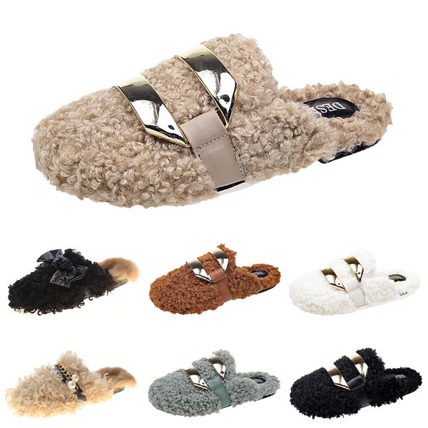 newly autumn winter womens slippers metal chain all inclusive wool slipper for women grey outer wear plus big szie muller half drag shoes, Black
newly autumn winter womens slippers metal chain all inclusive wool slipper for women grey outer wear plus big szie muller half drag shoes, Black