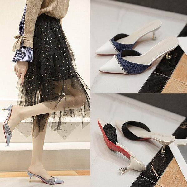 shoes woman 2021 slippers casual pantofle pointed toe heeled mules shale female beach med luxury new high sabot cover soft thin, Black
shoes woman 2021 slippers casual pantofle pointed toe heeled mules shale female beach med luxury new high sabot cover soft thin, Black