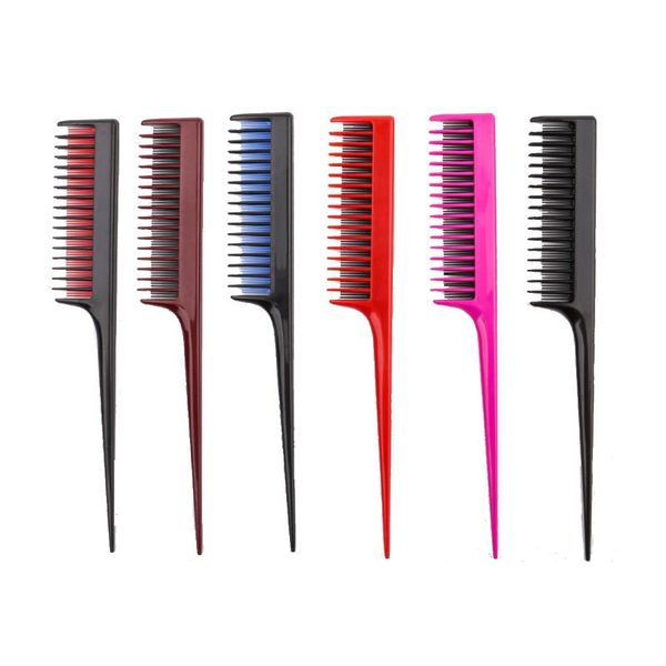 hair brushes 1pc 2021 products triple teasing comb rat tail back brushing combing slicking styling for women, Silver
hair brushes 1pc 2021 products triple teasing comb rat tail back brushing combing slicking styling for women, Silver