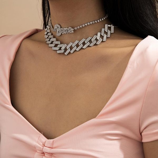 chains simple cuban chain necklace female fashion rhinestone letter alphabet multilayer choker necklaces jewelry for womens girls 2021, Silver
chains simple cuban chain necklace female fashion rhinestone letter alphabet multilayer choker necklaces jewelry for womens girls 2021, Silver
