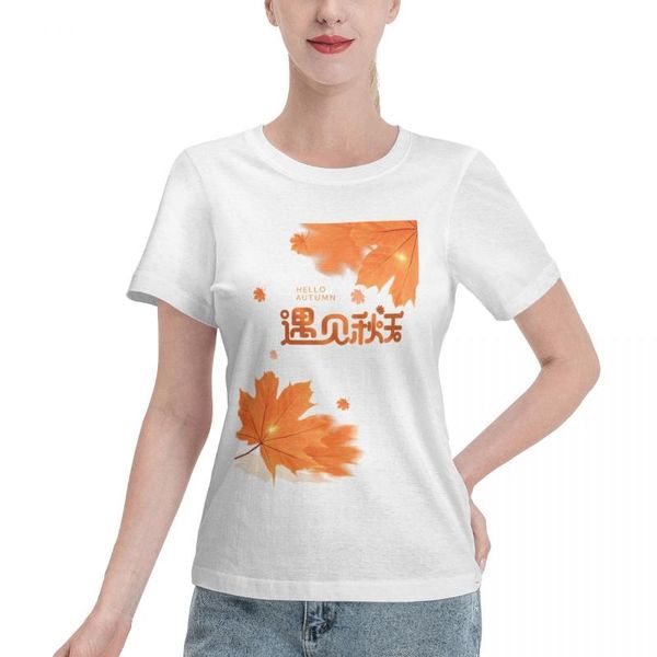 women's t-shirt hand drawn series woman's short sleeve cotton comfortable clothes gift fashion wbt008 meet autumn, White
women's t-shirt hand drawn series woman's short sleeve cotton comfortable clothes gift fashion wbt008 meet autumn, White