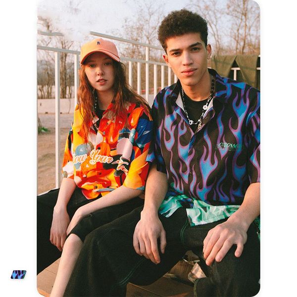 ethnic clothing men's 2021 korean style fashion european and american trend personality flame contrast short-sleeved loose flower shirt, Red
ethnic clothing men's 2021 korean style fashion european and american trend personality flame contrast short-sleeved loose flower shirt, Red