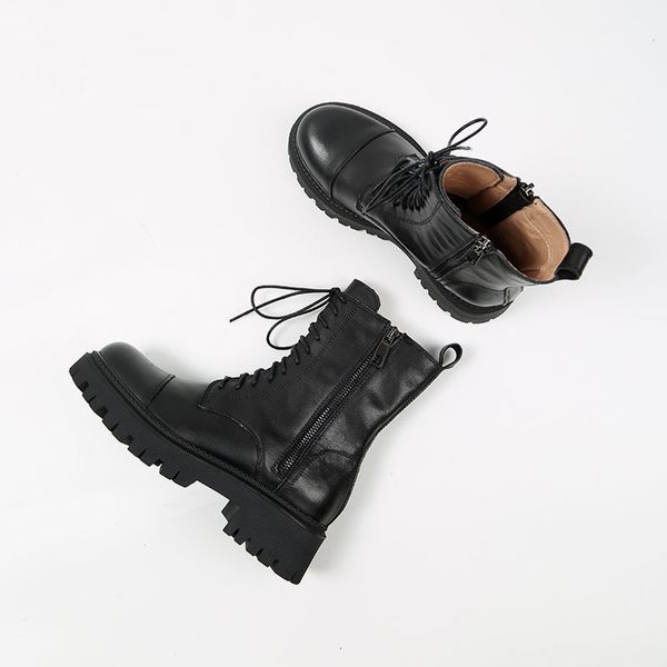 boots mordoan women's boots genuine cow leather shoes round toe thick high-heeled gentleman's platform tj4m, Black
boots mordoan women's boots genuine cow leather shoes round toe thick high-heeled gentleman's platform tj4m, Black