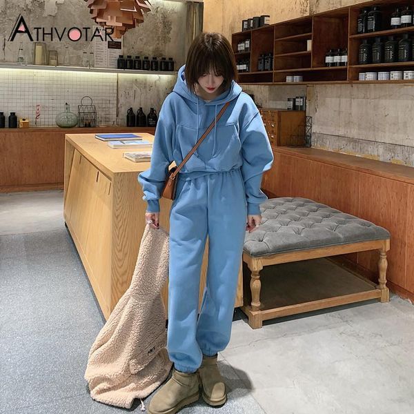 women's two piece pants athvotar 2 jogger sets womens thick hooded long sleeve with pockets and high waist tracksuits sweat suits women, White
women's two piece pants athvotar 2 jogger sets womens thick hooded long sleeve with pockets and high waist tracksuits sweat suits women, White