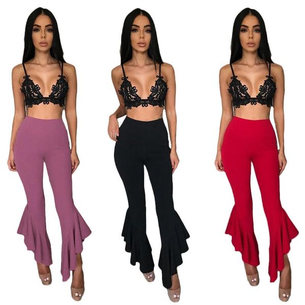 women's pants & capris fashion elegant women ladies flare stretch high waist solid wide leg long trousers, Black;white
women's pants & capris fashion elegant women ladies flare stretch high waist solid wide leg long trousers, Black;white