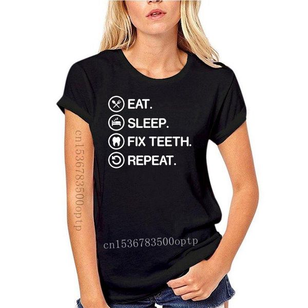 women's t-shirt woman tshirts eat sleep fix funny dentistry dentist t shirt gift men shirts y2k, White
women's t-shirt woman tshirts eat sleep fix funny dentistry dentist t shirt gift men shirts y2k, White
