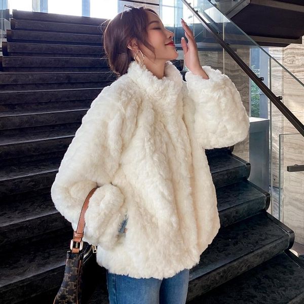 women's wool & blends solid elegant faux fur coats women 2021 long sleeve stand collar warm winter jackets single breasted autumn, Black
women's wool & blends solid elegant faux fur coats women 2021 long sleeve stand collar warm winter jackets single breasted autumn, Black