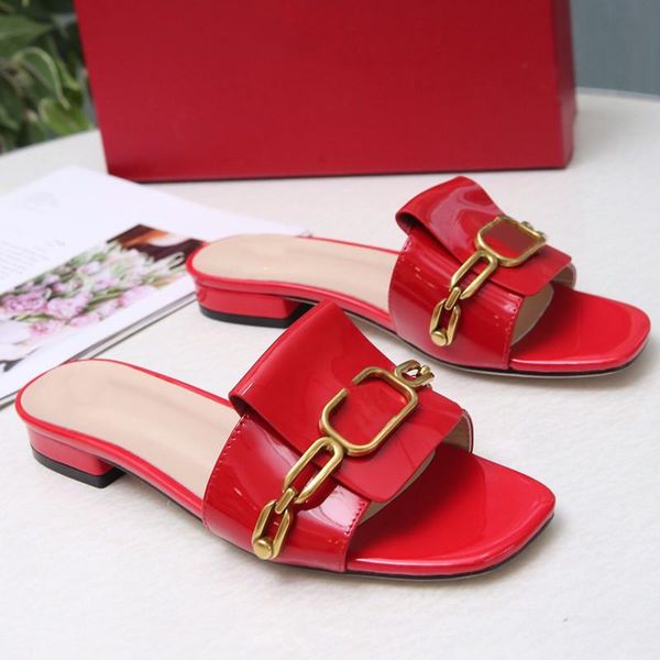 slippers metal decoration patent leather zapatos de mujer solid shoes women summer cool female square heels 2021, Black
slippers metal decoration patent leather zapatos de mujer solid shoes women summer cool female square heels 2021, Black