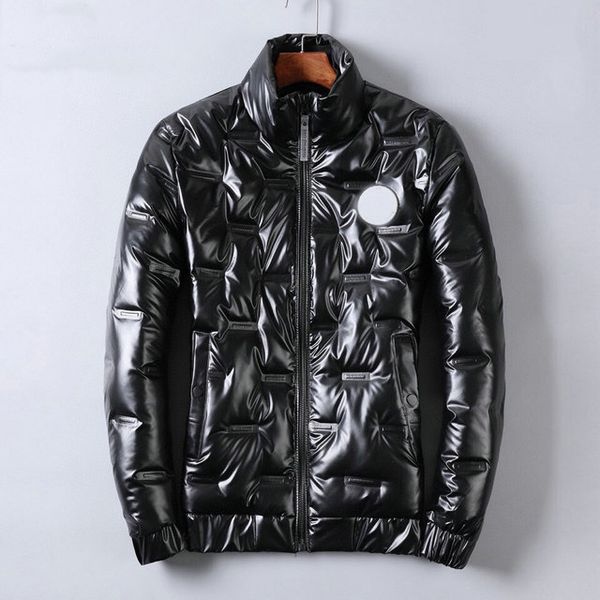 brand men's down jacket luxury and comfortable youth winter outerwear 88, Black