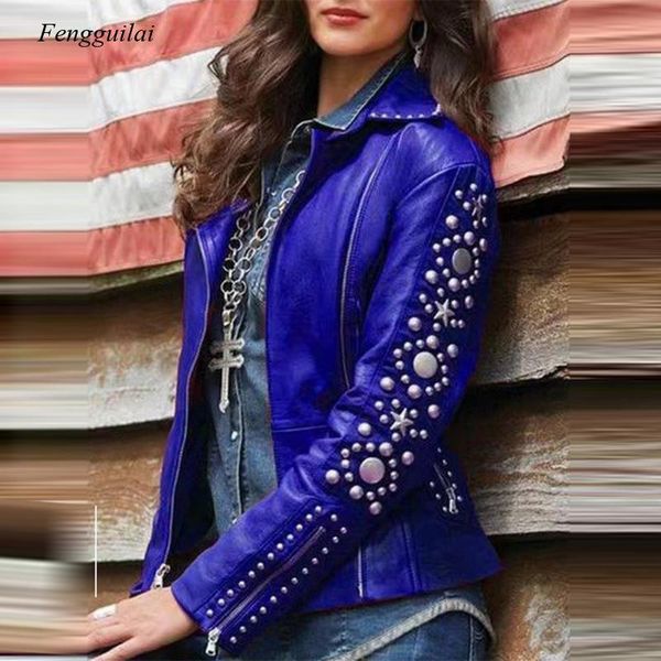 women's jackets rock jacket lapel zipper fashion long sleeve metal rivet short black xl, Black;brown
women's jackets rock jacket lapel zipper fashion long sleeve metal rivet short black xl, Black;brown