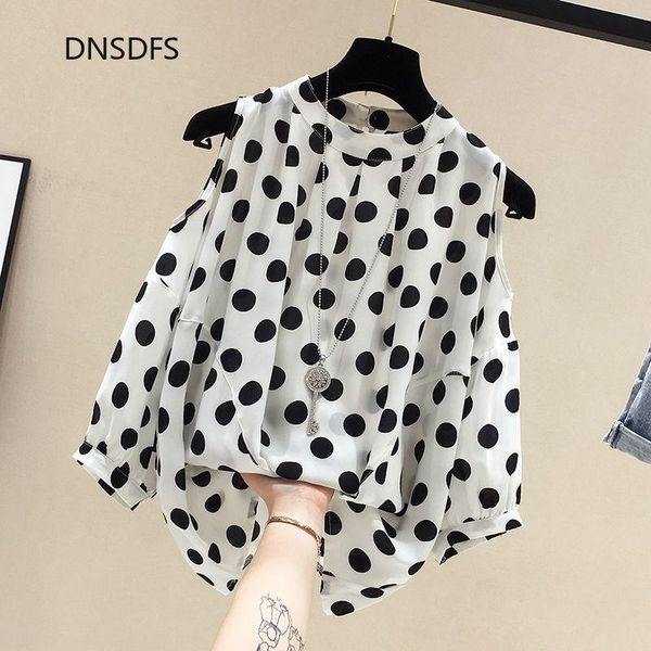 women's blouses & shirts women chiffon spring summer polka dot shirt korean fashion office lady elegantes woman off shoulder clothing, White
women's blouses & shirts women chiffon spring summer polka dot shirt korean fashion office lady elegantes woman off shoulder clothing, White