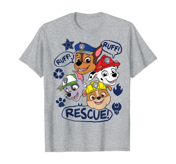 ruff ruff rescue rubble marshall chase t-shirt, White;black
ruff ruff rescue rubble marshall chase t-shirt, White;black