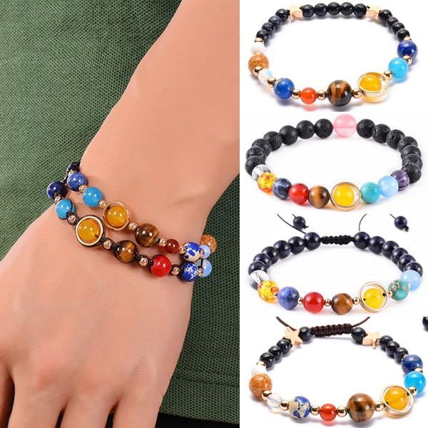 charm bracelets fashion men women jewelry planets natural stone bead bracelet universe galaxy solar system for lovers gifts, Golden;silver
charm bracelets fashion men women jewelry planets natural stone bead bracelet universe galaxy solar system for lovers gifts, Golden;silver