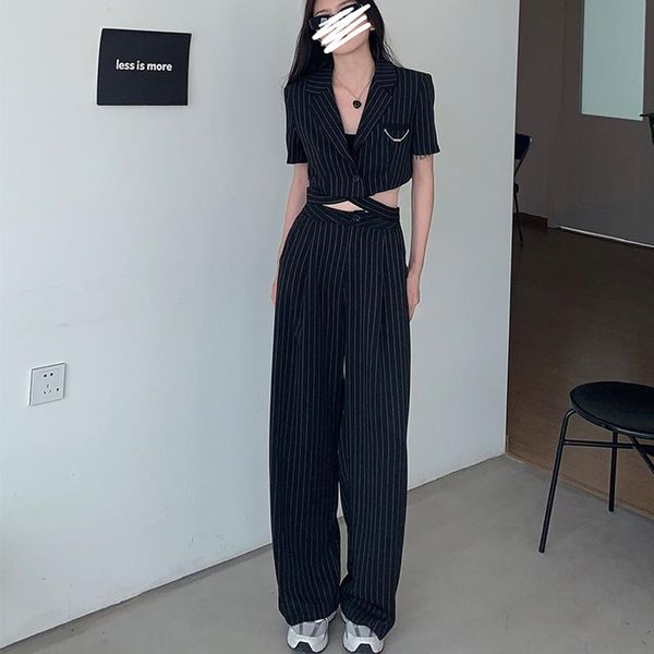 women's two piece pants fashion striped blazers pant sets women 2021 summer two-piece suits short blazer jacket+ high waist wide leg st, White
women's two piece pants fashion striped blazers pant sets women 2021 summer two-piece suits short blazer jacket+ high waist wide leg st, White