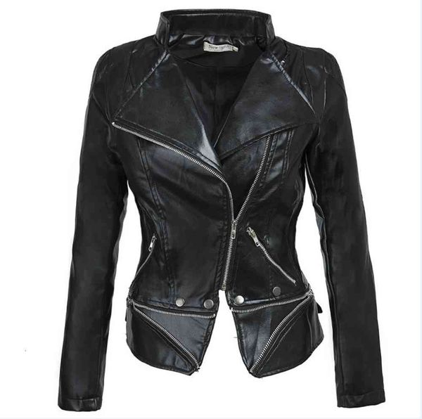 leather jacket high fashion men belt fashion motorcycle style two-way zipper splicing coat, Black
leather jacket high fashion men belt fashion motorcycle style two-way zipper splicing coat, Black