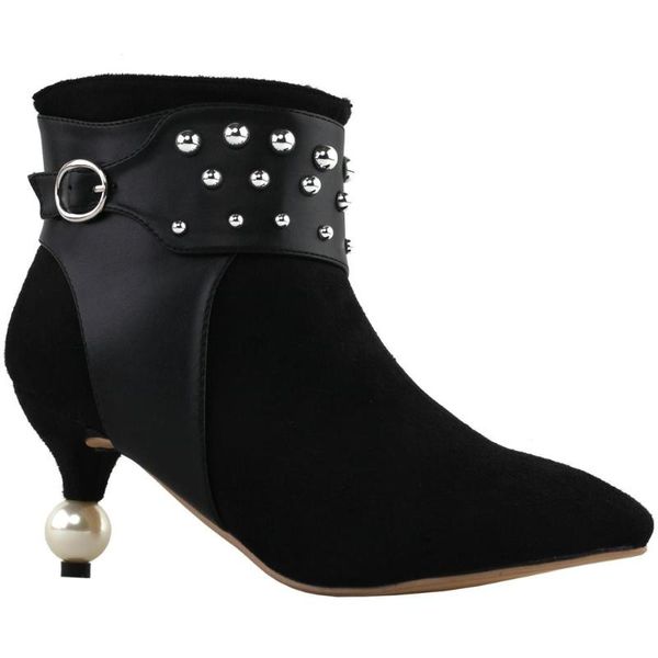 dress shoes lf60437 show story retro black stud buckle pointed toe exquisite pearl heel high heels ankle bootie
dress shoes lf60437 show story retro black stud buckle pointed toe exquisite pearl heel high heels ankle bootie