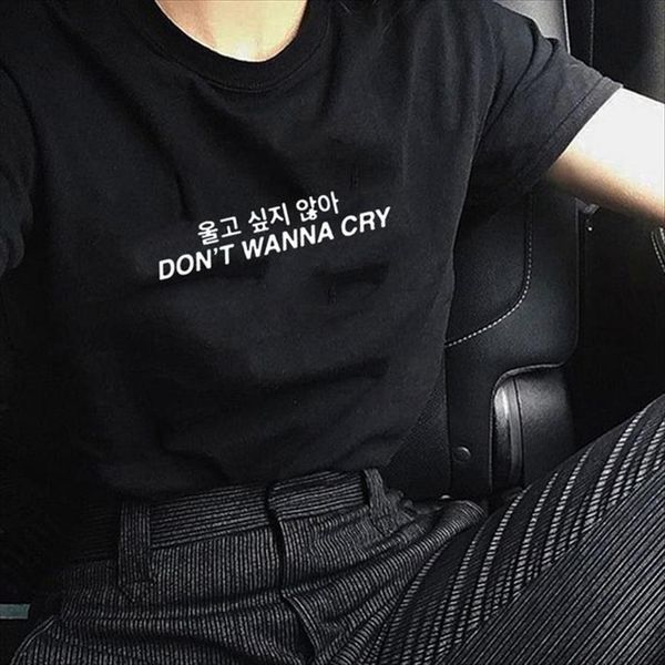 kpop korea dont wanna cry womens streetwear fashion letter print tee summer hipster tumblr grunge outfit, White
kpop korea dont wanna cry womens streetwear fashion letter print tee summer hipster tumblr grunge outfit, White