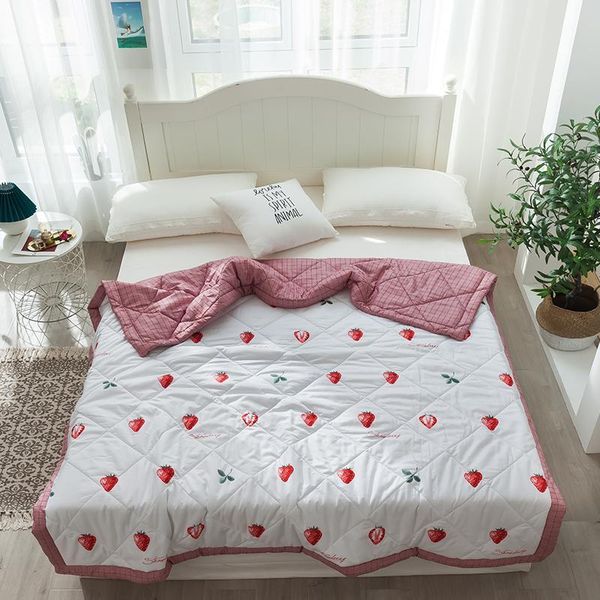 comforters & sets soft polyester fiber strawberry pattern summer washed air-conditioning quilt breathable blanket
comforters & sets soft polyester fiber strawberry pattern summer washed air-conditioning quilt breathable blanket